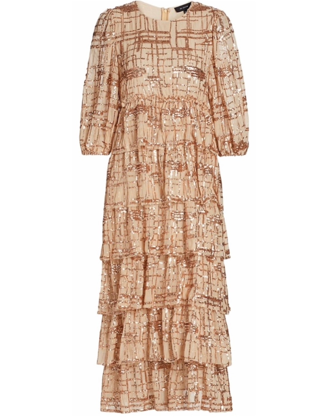 En Saison Embellished Tiered Midi Dress - Picture 2 of 10